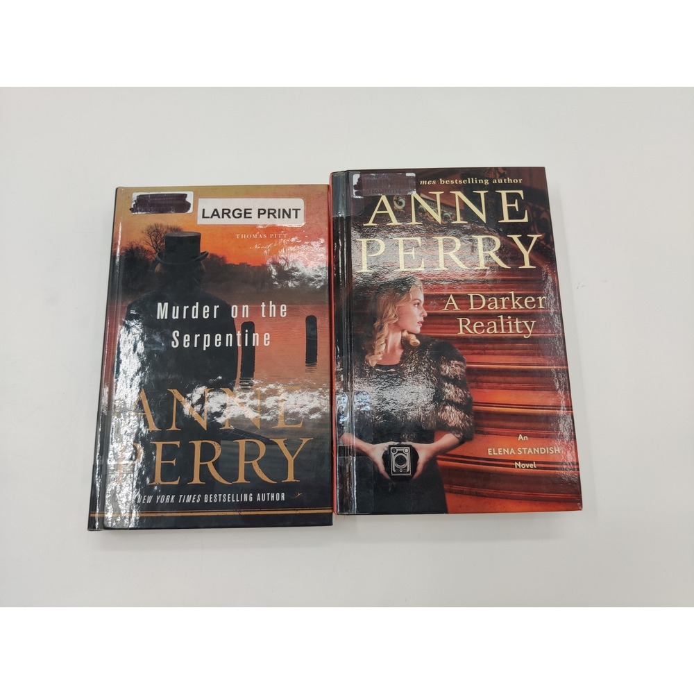 Anne Perry Large Print Hardcover Lot Murder on the Serpentine A Darker Reality